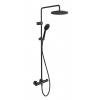 Duravit Sprchy Sprchový set s termostatom, priemer 25 cm, 3 prúdy, matná čierna TH4282008046