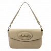 Luka 20-050 béžová dámska kožená kabelka 27 x 16 x 10 cm