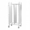 TRANSPORTNÝ VOZÍK NA GASTRONÁDOBY 32X GN 1/1 Z NEHRDZAVEJÚCEJ OCELE 55x74x173,5 CM PRESTONA