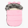 NEW BABY Luxusný zimný fusak s kapucňou s uškami Alex Wool pink 49x95 ružová