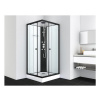 Sanotechnik STIL black sprchový box štvorec bez strechy, 90x90x225cm