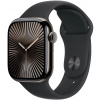 Apple Watch Series 10, 46mm, Cellular, šedé titánové púzdro s čiernym športovým remienkom S/M MWYD3QC/A