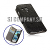 Kožený obal Samsung Galaxy S III Mini – Cartoon – čierna