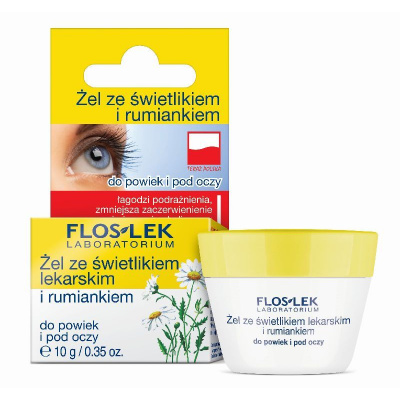 FlosLek Laboratorium Eye Care gél na očné okolie s očiankou a harmančekom 10 g