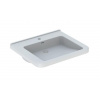 Geberit Selnova Comfort - Umývadlo Square, 65x55 cm, bezbariérové, s 1 otvorom na batériu, s prepadom, biela 500.788.01.7