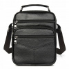 Messenger Bag Prírodná koža Polo V (Pánska taška 2 komory čierneho vrecka)