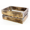 Drevená debnička VINTAGE DIVERO hnedá - 51 x 36 x 23 cm