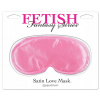 Maska na spanie - Fetish Fetish Fetish Fetish Satin Love Pink Mask (Saténová maska fetiš fantasy saténová maska)