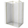 Mexen Kioto-F sprchová stena Walk-in s rámom 155 x 120 cm, transparentná 8 mm, zlatá - 800-155-202-04-50-120