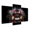 Obrázok Car Hot Rod Smoke Retro Triptych 90x60 (Obrázok Car Hot Rod Smoke Retro Triptych 90x60)