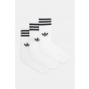 Ponožky adidas Originals 3-Stripes 3-pak biela farba, JV7401