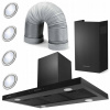 Kuchynský digestor 90 cm čierny Berdsen BE-90E