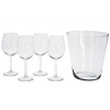 EXCELLENT HOUSEWARE Sklenice na víno + chladič sada 5 ks KO-VER000576