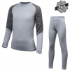 SENSOR MERINO IMPRESS SET detský tričko dl.rukáv + spodky sivá/maori velikos