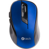 C-TECH WLM-02 čier/modrá bezdrôtová myš
