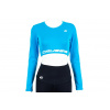 Dámsky Crop Top dlhý rukáv Crussis tyrkys