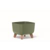 PROSPERPLAST Kvetináč GRACIA SQUARE 29cm zemitě zelený