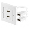 PremiumCord HDMI zásuvka v panelu 2x HDMI A - HDMI A Female/Female kphdmz02