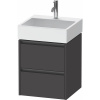 DURAVIT Ketho 2 závesná skrinka pod umývadlo, 2 zásuvky, 484 x 460 x 549 mm, grafit super matná, K25274080800000