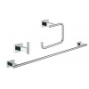 GROHE Essentials Cube 40777001 Súprava doplnkov do kúpeľne 3 v 1, Chróm GRO 40777001