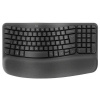 LOGITECH Wave Keys Graphite CZ/SK (920-012307) WiFi (USB prijímač) / Bluetooth / Lokalizácia SK / CZ / Numerická časťTmavosivá / Batéria 2x AAA