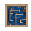Dřevěný mini motorický labyrint s kuličkou Modrá