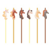 Party Papierové slamky Koníky 19,5 cm – sada 6 ks