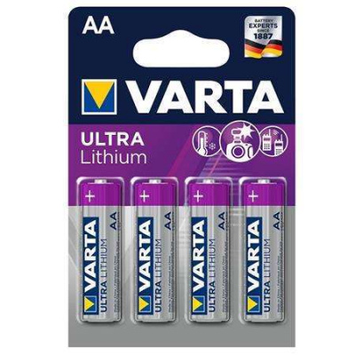 VARTA batéria, AA ceruzka, 4 ks, lítiová, VARTA ”Ultra Lithium” Varta