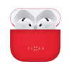 Ultratenké silikónové puzdro FIXED Silky pre Apple AirPods 4, červené