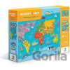 Teddies Magnetická hra Mapa světa 145ks v krabici 37 5x29 5x6 5cm