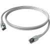 Easylan CP1KABABA0075 RJ45 sieťové káble, prepojovacie káble CAT 6A S/FTP 7.50 m sivá dvojžilový tienený, bez halogénov, samozhášavý 1 ks; CP1KABABA0075