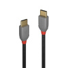 Kábel USB 2.0 Typ C CM/CM 3m, High Speed, Power Delivery 60w 20V3A, čierny, pozl. kon., Anthra Line