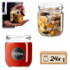 24x SKLENENÝ POHÁR 425ML POHÁRE NA ZAVÁRANIE DŽEMU