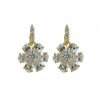 Doria Náušnice z ocele zlaté kvetinky so zirkónmi C133