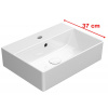 GSI KUBE X keramické umývadlo 50x37 cm, biela ExtraGlaze SPH 9447111