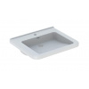 Geberit Selnova Comfort - Umývadlo Square, 55x53 cm, bezbariérové, s 1 otvorom na batériu, s prepadom, biela 500.785.00.7