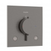 Hansgrohe Ecostat Comfort E Termostatická batéria pod omietku, na 2 spotrebiče, kefovaný čierny chróm 33716340-HG