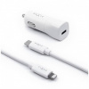 Adaptér do auta FIXED USB-C PD 18W, + MFi Lightning kábel 1m (FIXCC18-CL-WH) biely