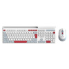 Canyon SET-W5 biela s červenými prvkami CNS-HSETW5WT-CS - Wireless klávesnica a myš (SK/CZ)