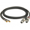 Klotz ALPF030 (Set 2 káblov, RCA male – XLR female, 3 m)