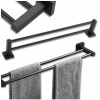 NÁSTENNÝ ČIERNY KÚPEĽŇOVÝ VEŠIAK NA UTERÁKY 40CM LOFT Nástenný DRŽIAK