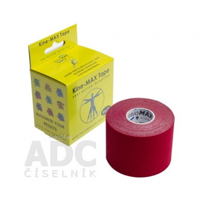Kine-MAX Super-Pro Cotton Kinesiology Tape tejpovacia páska červená 5cm x 5m