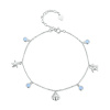 GRACE Silver Jewellery Stříbrný náramek s letními mořskými vzory a opály , stříbro 925/1000 NR-BST006/24 Stříbrná 20 cm + 5 cm (prodloužení)