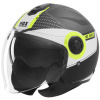 NOX prilba N182 ROUND 2026, čierna matná, žltá fluo, veľ. 2XL