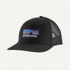 Patagonia Kšiltovka P-6 Logo Trucker, Black