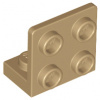99207 Dark Tan Bracket 1 x 2 - 2 x 2 Inverted (Tmavě opálený držák 1 x 2 - 2 x 2 obráceně)