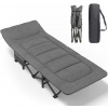 Atorpok skladacie kempingové lôžko 200kg do domu záhrady pláže sivé 190x65cm