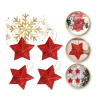 Sada červených trblietavých hviezd - 4 ks, BSN53