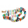 Adam Toys Drevené aktívne farebné domino, 128 ks Adam Toys