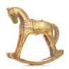 Hojdací koník zlatý poly 20*5*19cm